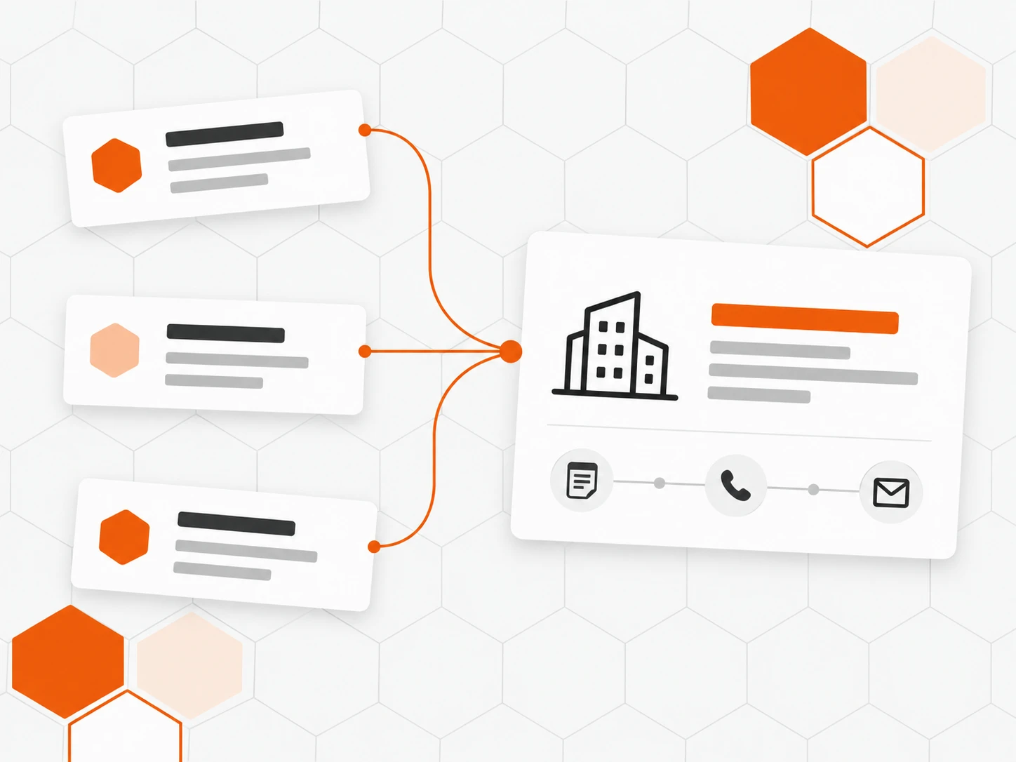 Les contacts sont réunis dans leur compte client.