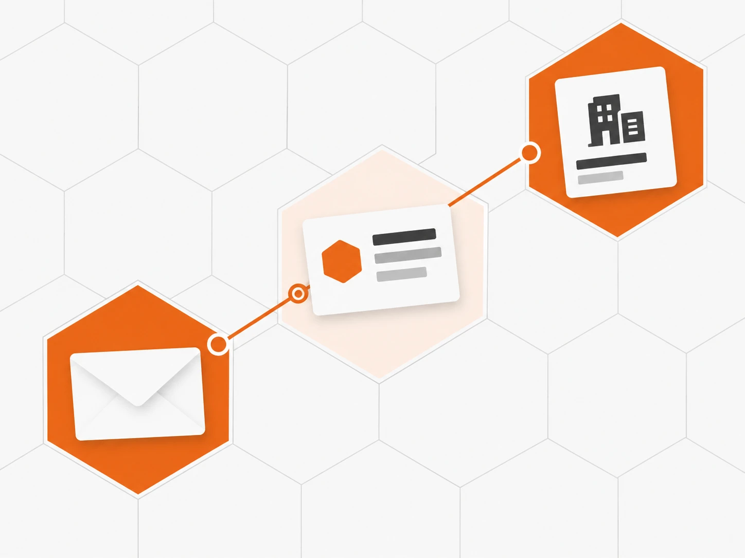 Un e-mail relie un contact à son compte.