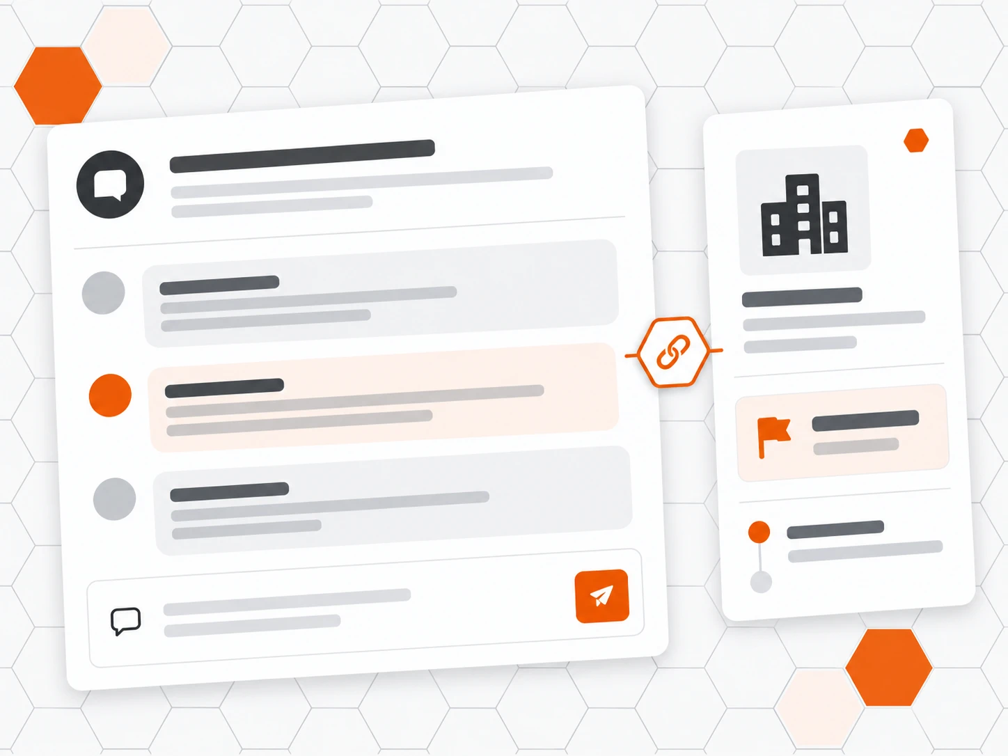 Le contexte CRM accompagne la demande client.