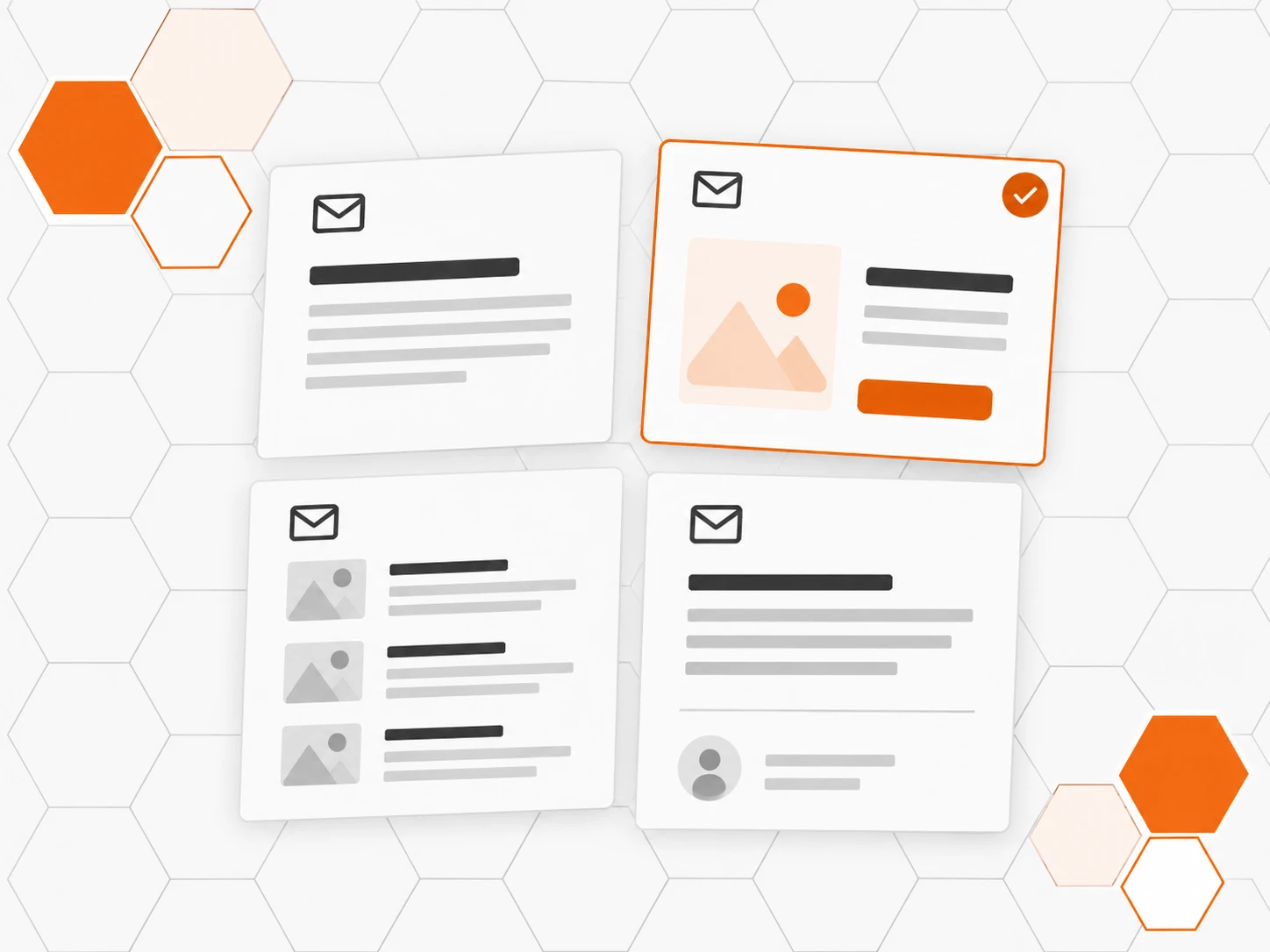 Un modèle sert de point de départ à la newsletter.