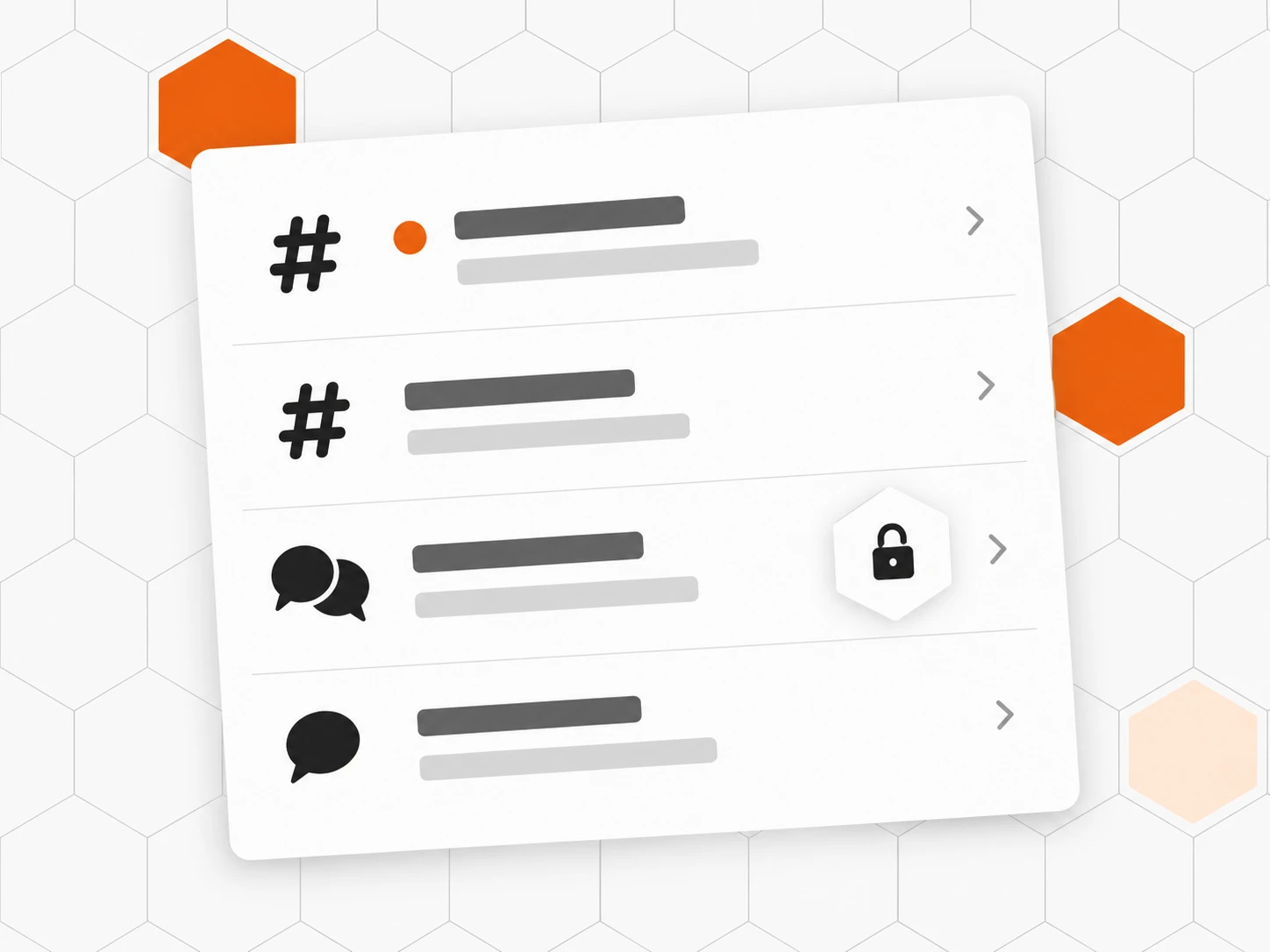 Canaux, groupes et messages directs au même endroit.